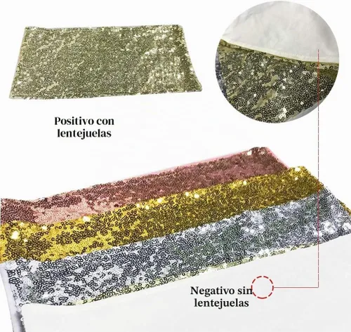Vista 5 de Bandas de elastano para silla, 50 unidades, bandas de lentejuelas
