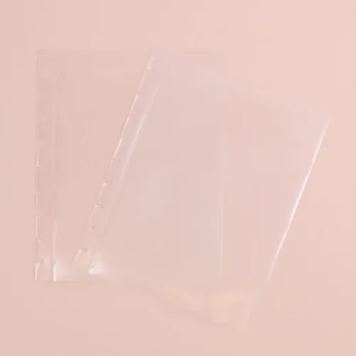 Vista 3 de Craftelier - Fundas de plástico transparente para la parte delantera y trasera troqueladas para crear carpetas de disco personalizadas de 9 anillas
