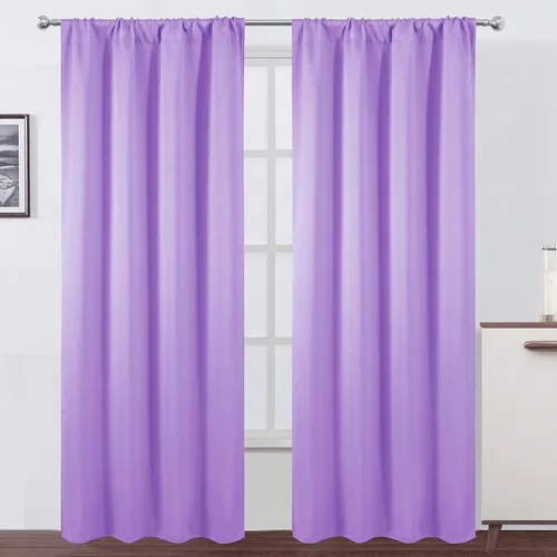 Vista 63 de LEMOMO Cortinas opacas de 42 x 54 pulgadas, juego de 2 paneles de cortinas con aislamiento térmico para oscurecer la habitación