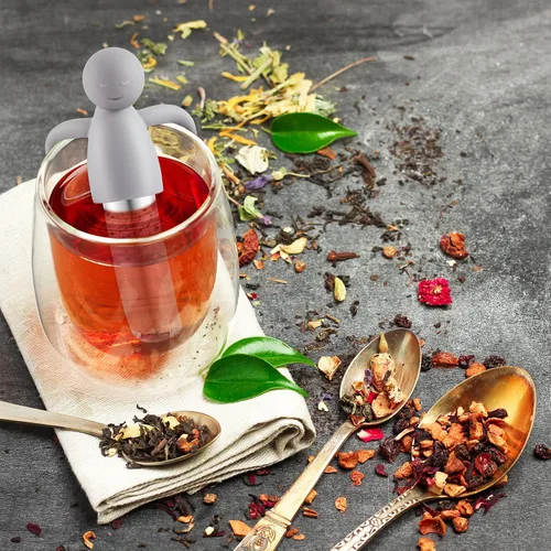 Vista 4 de Hicarer 2 infusor de té para té suelto, lindo colador de té de malla fina, filtro de té de acero inoxidable, difusor de té más empinado para tazas