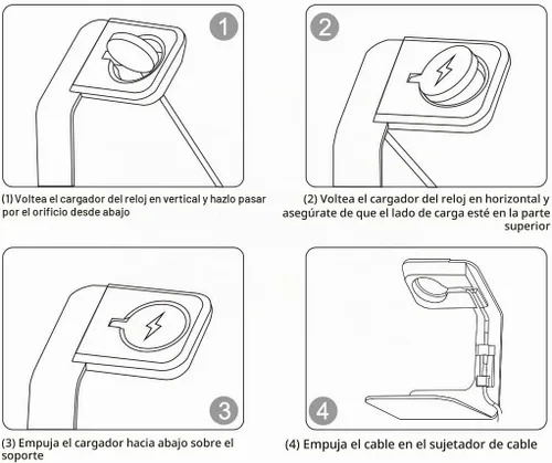 Vista 5 de Tranesca Soporte de reloj de aluminio para relojes inteligentes de múltiples marcas, compatible con Michael Kors, Fossil Gen 6 Hybird/Gen 6/Gen
