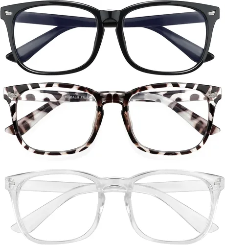 Vista 14 de Gafas con filtro de luz azul, paquete de 2 lentes de luz azul para hombre, anteojos de luz azul para mujer, anteojos con luz azul para fatiga ocular