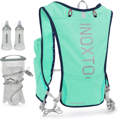 Vista 14 de INOXTO Running Hydration Vest Backpack,Lightweight Insulated Pack with 1.5L Water Bladder Bag Daypack for Hiking Trail Running Cycling Race Marathon