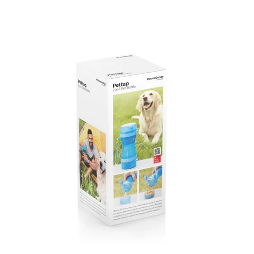 Vista 13 de Botella con Depósito de Agua y Comida para Mascotas 2 en 1 Pettap InnovaGoods