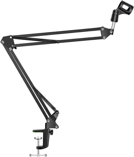 Vista 8 de Mackie Paquete de micrófono de condensador USB EM-91CU con soporte de brazo de tijera y filtro pop