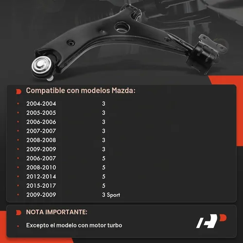 Vista 2 de A-Premium Brazo de control inferior delantero derecho, con rótula y buje
