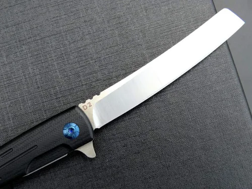 Vista 4 de Eafengrow EF944 EDC Cuchillo plegable D2 Hoja de acero G10 Mango de bloqueo confiable Rodamiento de bolas Cuchillos aleta para camping, Negro