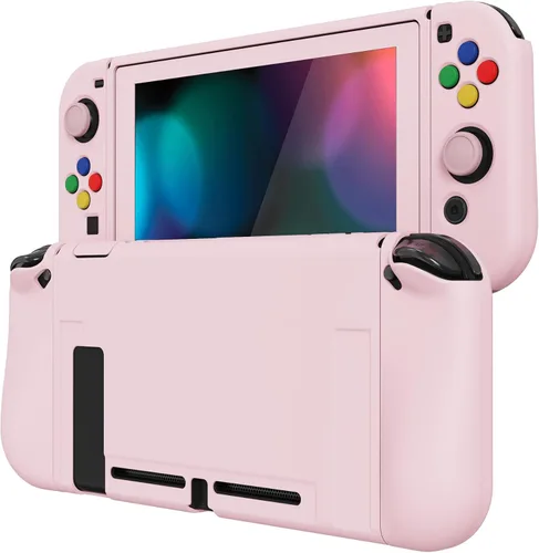 Vista 7 de PlayVital ZealProtect Soft Protective Case for Nintendo Switch, Flexible Joycon Cover Slim Cover for Nintendo Switch with Screen Protector & Thumb