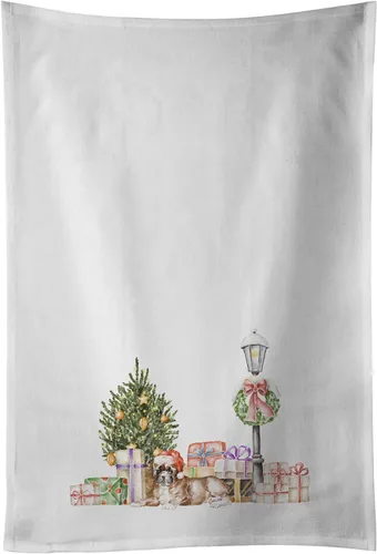 Vista 65 de Caroline's Treasures CK8100WTKT - Juego de 2 toallas de cocina con diseño de bulldog francés con diseño de país de las maravillas navideñas