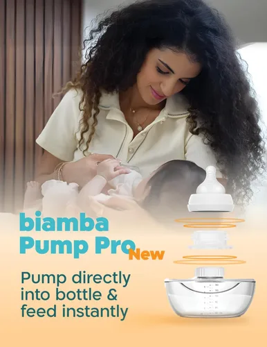 Vista 4 de Pump Pro - Extractor de leche portátil manos libres, bombas de lactancia materna portátiles de 6.1 fl oz con control de aplicación, sacaleches