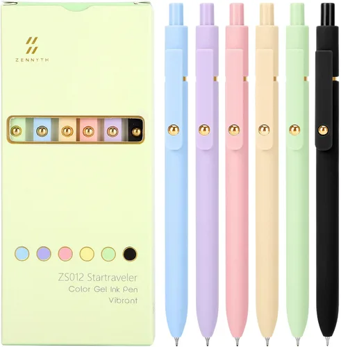 Vista 9 de Ddaowanx Bolígrafos de gel coloridos, punta fina retráctil de 0.5mm, bonitos bolígrafos con escritura y bocetos de colores, esenciales