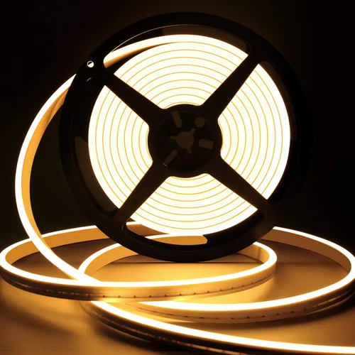 Vista 16 de Lamomo - Luces LED de neón, tira de luces LED regulables de 12 V, blanco neutro, 16.4 pies/5 m, tira de luces LED de neón impermeable, tira de luces