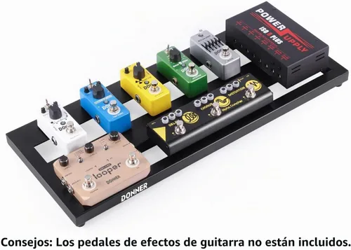 Vista 5 de Donner Estuche de Pedalera de Guitarra DB-2 Pedalera de Aluminio 20'' x 8'' con Bolsa