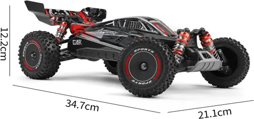Vista 9 de GoolRC WLtoys 124010 - Autos RC para adultos, auto de control remoto a escala 1:12, 4WD 55KM/H, auto de carreras RC de alta velocidad, 2.4 GHz, todo