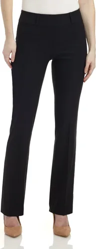Vista 2 de Rekucci - Pantalones elásticos para mujer, de ajuste cómodo y con un leve corte de bota