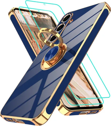 Vista 39 de Funda para Motorola Moto G 5G 2024: Funda Moto G Play 5G 2024 con 2 piezas de protectores de pantalla, soporte de anillo de rotación de 360°