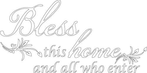Vista 14 de Decoración de calcomanía de vinilo con texto en inglés “Bless This Home and All who Enter”, para la entrada o la sala de estar
