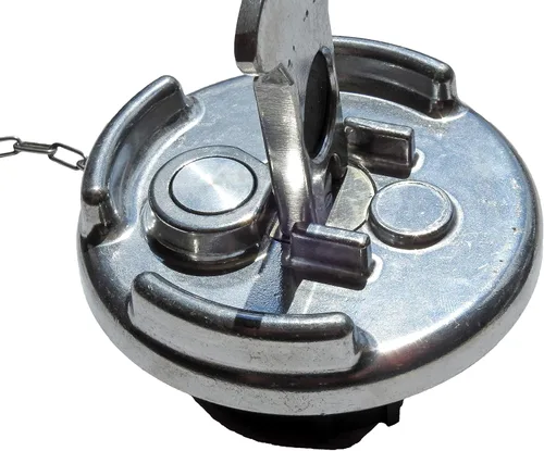 Vista 2 de Tapa de combustible diesel estilo palanca de aluminio sin bloqueo para Peterbilt