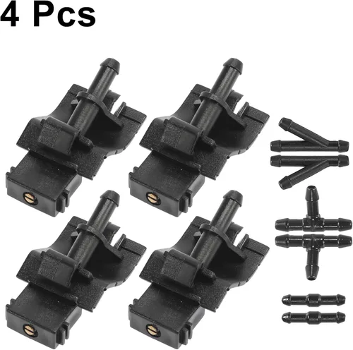 Vista 4 de X AUTOHAUX Boquilla de lavado de parabrisas delantero para Toyota Corolla 4Runner Highlander para Lexus GX460 LS460 IS250 RX350 RX450h GX460 Jet