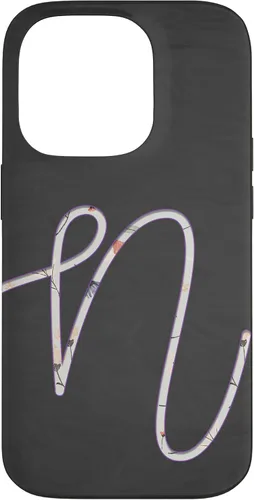 Vista 17 de Carcasa para iPhone 16 con monograma de letra N de plata clara