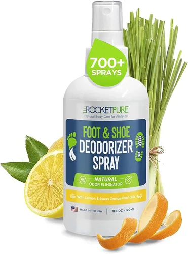 Vista 11 de Rocket Pure Spray desodorante natural para zapatos, espray eliminador de olores en aerosol para pies, desodorante en aerosol para zapatos, spray