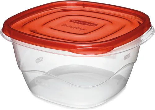 Vista 2 de Rubbermaid TakeAlongs - Recipientes cuadrados profundos para almacenamiento de alimentos, 5.3 tazas, 2