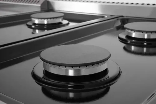 Vista 6 de THOR Kitchen Estufa de gas independiente de 48 pulgadas con horno doble en acero inoxidable - Modelo LRG4807U + Kit de conversión LP