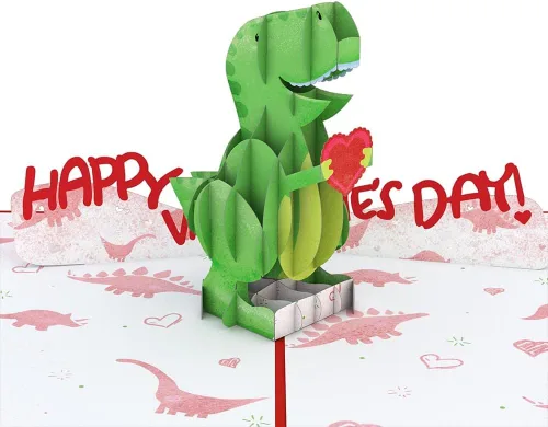 Vista 15 de Lovepop Pizza - Tarjeta romántica para el día de San Valentín con sobre "Has robado una pizza mi corazón