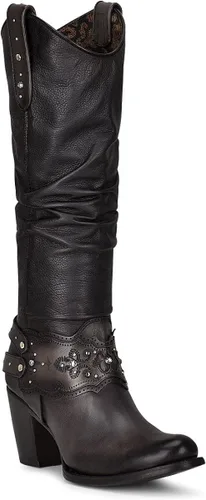 Vista 2 de Cuadra Womens Tall Boot in Bovine Leather Black