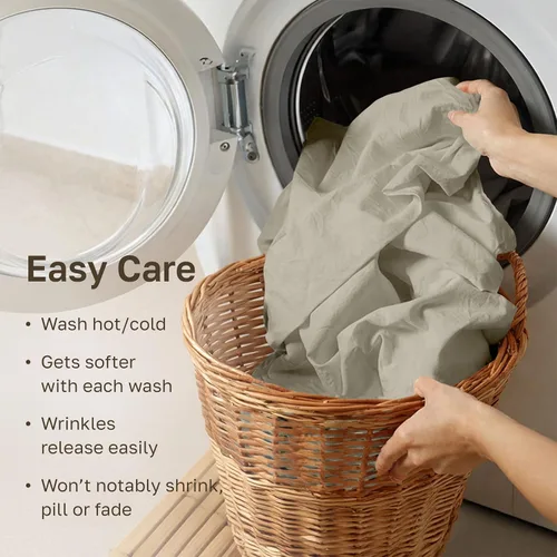 Vista 7 de California Design Den Juego de sábanas de lujo tamaño Queen, 800 hilos, 100% satén de algodón para cama tamaño Queen, juego de ropa de cama con Beige