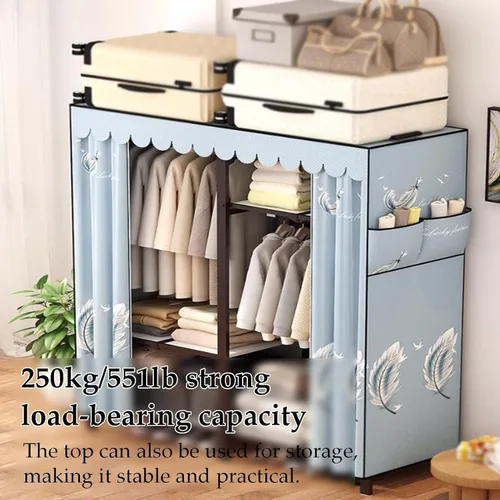 Vista 7 de large closets Folding Closet with Cloth Cover Clothes Closet Portable Wardrobe Closet Metal Iron Frame Closets for Bedroom Large Closet Space-saving