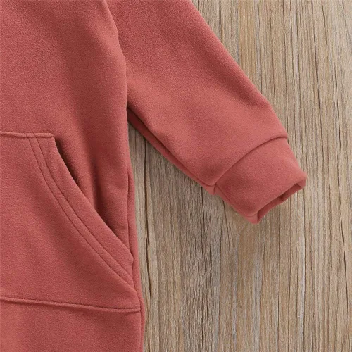 Vista 6 de FYBITBO Mameluco con capucha y cremallera para bebés, niños y niñas, mameluco de manga larga para otoño e invierno, ropa cálida