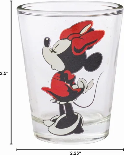 Vista 10 de Silver Buffalo Disney Minnie Mouse Poses - Paquete de 4 mini gafas, 1.5 onzas