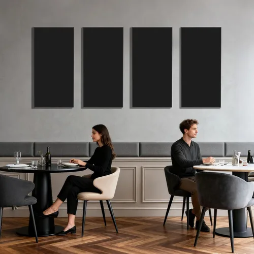 Vista 9 de FAHKNS Paneles de pared acústicos absorbentes de sonido: 48 "x24" x 2 "paneles de pared insonorizados de fibra de vidrio, paneles de aislamiento