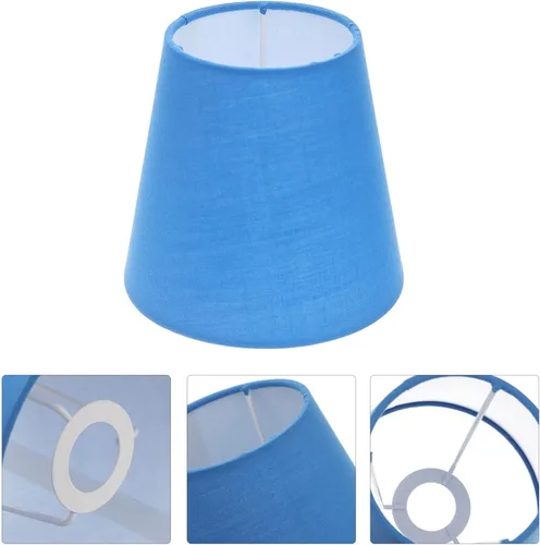 Vista 7 de KALLORY Pantallas de lámpara pequeñas, pantalla de tela de araña de tela, pantalla de barril de luz para lámpara de mesa colgante