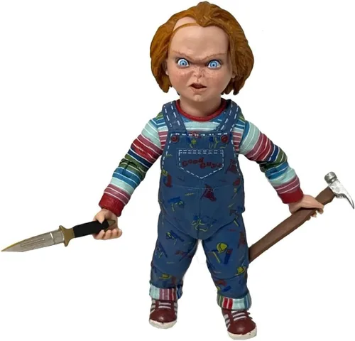 Vista 2 de Figura de acción de Chucky en escala, 4 pulgadas, marca NECA