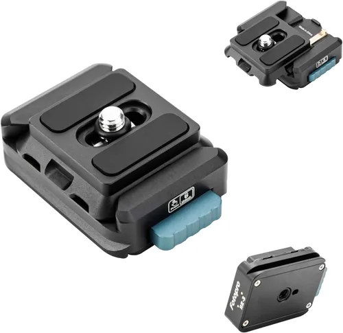 Vista 4 de Fotopro Claw - Juego de placas de liberación rápida, tornillo de 1/4 de pulgada, kit universal de configuración rápida para trípode de cámara