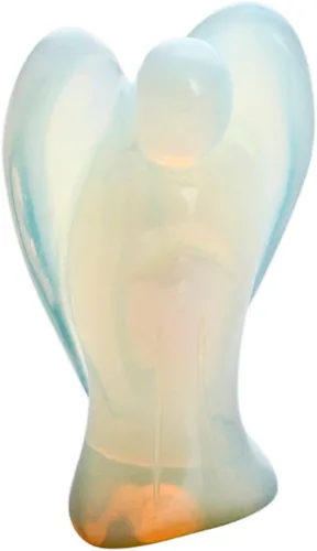 Vista 14 de SUNYIK, estatua de bolsillo de ángel guardián esculpida a mano, curación Reiki espiritual, figura esculpida., piedra ojo de tigre, Tiger's Eye