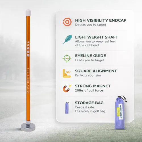 Vista 3 de THE Pitch Assist Golf Magnetic Alignment Rods Club Face Magnet Golf Training Aid Alignment Stick for Precise Aim and Swing Path Feedback