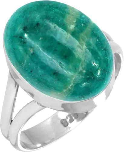 Vista 12 de Anillo hecho a mano de plata de ley 925 genuina grueso con piedras preciosas naturales ágata, cuarzo rosa, lapislázuli, ámbar ovalado, joyería