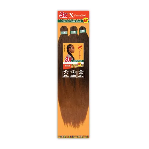 Vista 73 de Sensationnel X-Pression - Trenzas sintéticas prestiradas, 3 unidades, 58 pulgadas, negro azabache 1 Cabello trenzado, Kanekalon, ignífugo