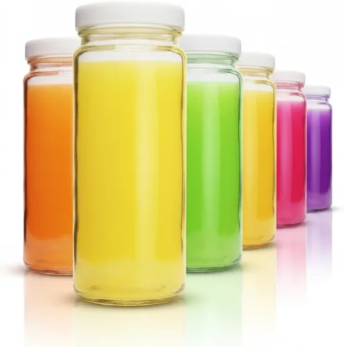 Vista 11 de All About Juicing Juego de 6 botellas de agua de vidrio transparente, boca ancha con tapas para jugos, batidos y bebidas, 16 onzas, duraderas Tapas