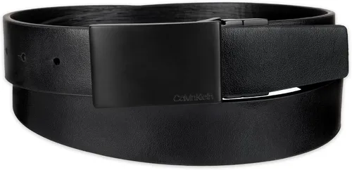 Vista 3 de Calvin Klein Cinturón reversible de cuero para hombre - 2-en-1 Estilo moderno versátil Negro/Negro