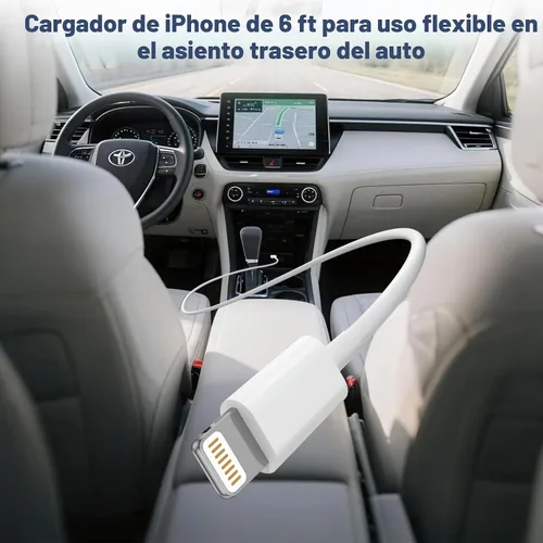 Vista 3 de Cargador de iPhone con certificación MFi para iPhone 5-14