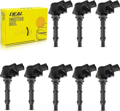 Vista 10 de DEAL Paquete de bobinas de encendido, compatible con Toyota Tundra/4Runner/Land Cruiser/Sequoia Lexus GS430/GX470/LS430/LX470/SC430 4.3L 4.7L V8