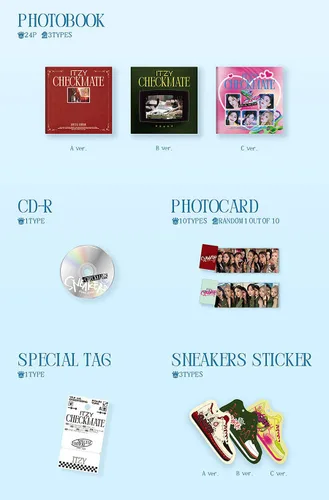 Vista 4 de ( Special Edition ) ITZY - CHECKMATE Mini Album ( A Version. )+1ea ITZY Store Gift Card K-POP SEALED