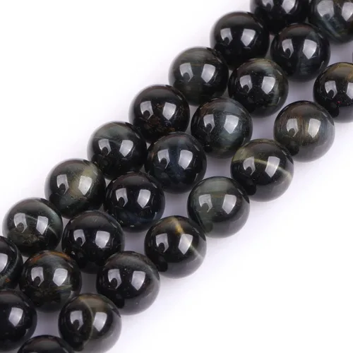 Vista 40 de GEM-Inside Cuentas Sueltas de Piedras Preciosas de Ágata Azul Bandeada Natural de 6mm Cuentas Redondas de Piedra de Energía para Hacer Joyas 15