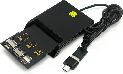 Vista 4 de 4 en 1 adaptador de tarjeta SIM de tarjeta inteligente para tarjeta IC, tarjeta SIM con 2FF 3FF 4FF Mini Micro Nano