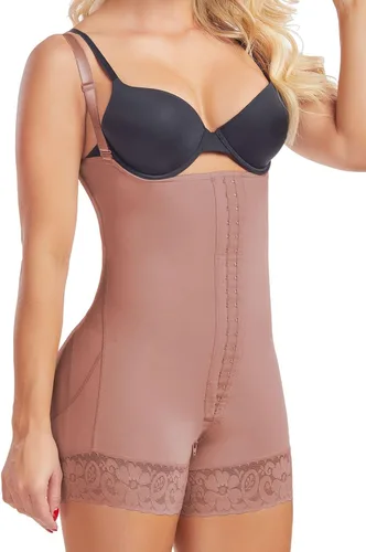 Vista 4 de Fajas Colombianas Reductoras y Moldeadoras moldeador corporal posparto para mujer, ropa de compresión postcirugía