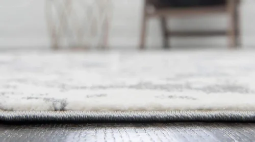 Vista 4 de Unique Loom - Alfombra estilo tradicional de Rosso Collection, Polipropileno, Gris Claro